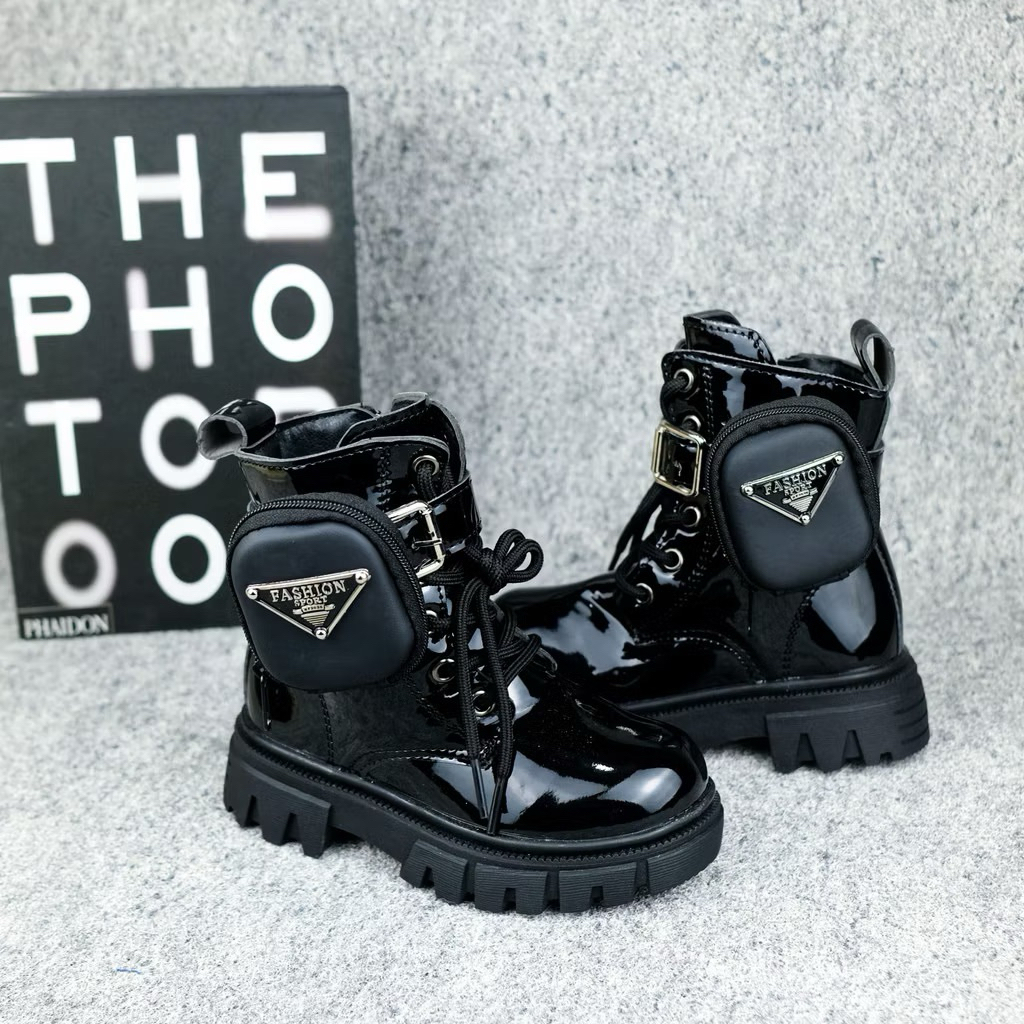 [ZOEY'S] sepatu boots hitam anak perempuan
