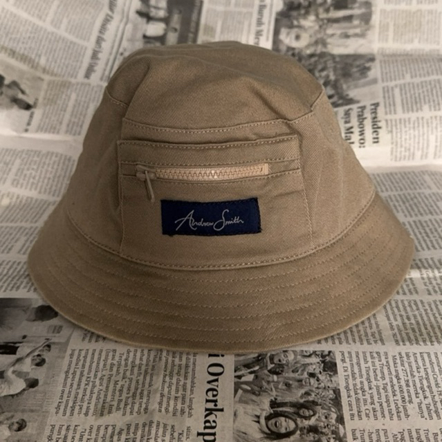 topi bucket heat adam smith second thrift khaki