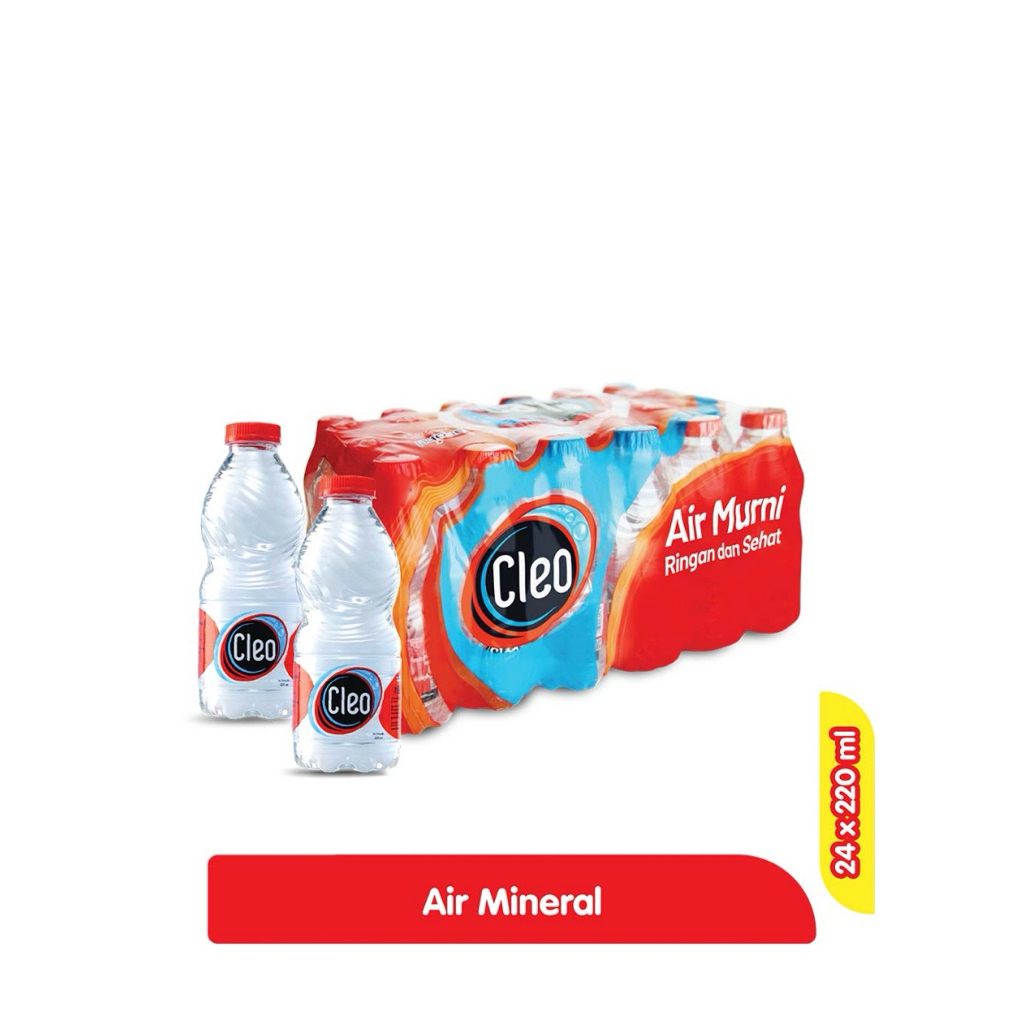 Cleo Mini 220ml botol isi 24 botol - Air Minum Murni - Cleo Pure Water - Cleo Smart 220ml