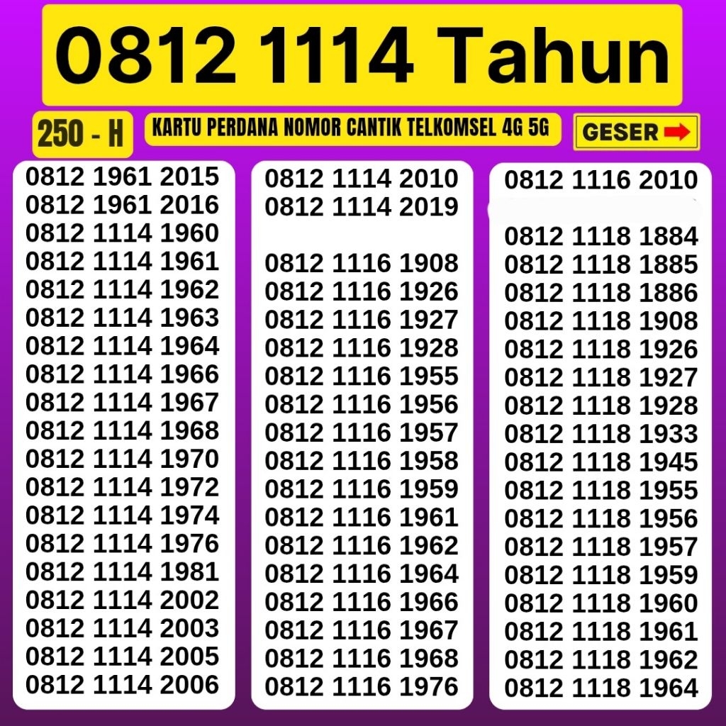 Nomor Cantik Simpati Telkomsel 4G 5G Kartu Perdana Telkomsel Simpati Nocan Simpati Nomer Cantik Telk