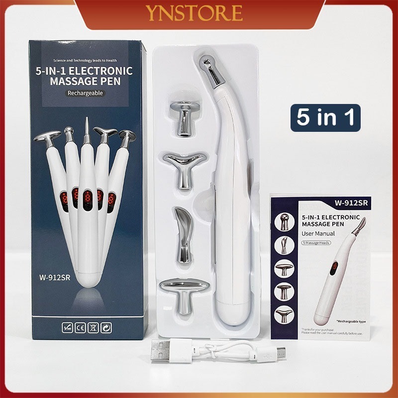 5 in1 Pen Akupuntur Elektrik Laser Therapy Energy Pen Alat Terapi Massage Pen Merdian Medis Pijat Re
