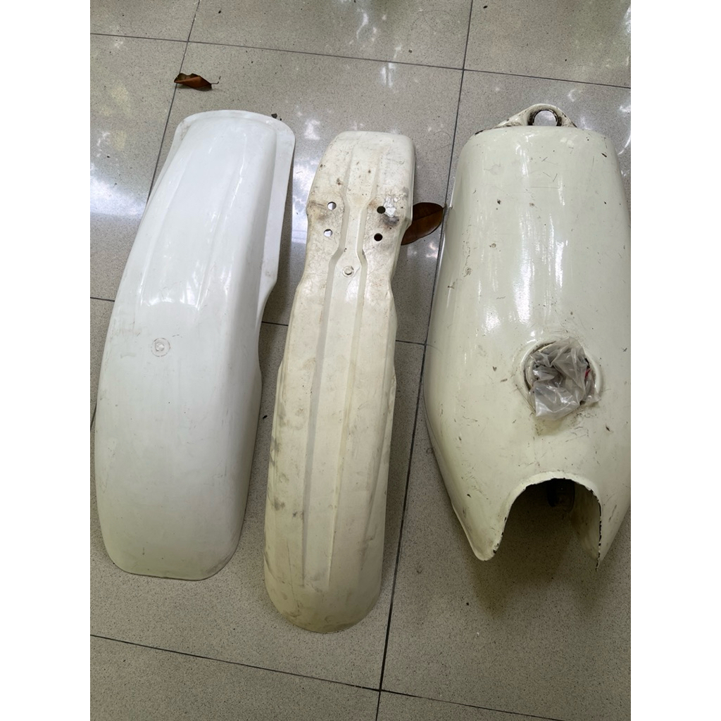 tangki yamaha dt 100 original copotan, slebor belakang ts imitasi, spakbor depan ts imitasi