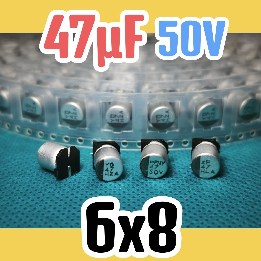 Solid kapasitor capasitor elko elco SMD 50v 47uf 50v 47 uf 50 v 50volt 47uF HZA HLA 6x8 ORIGINAL