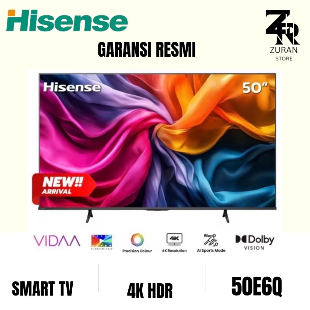 HISENSE 50E6Q 4K SMART TV OS VIDAA 50 inch 2025 Series