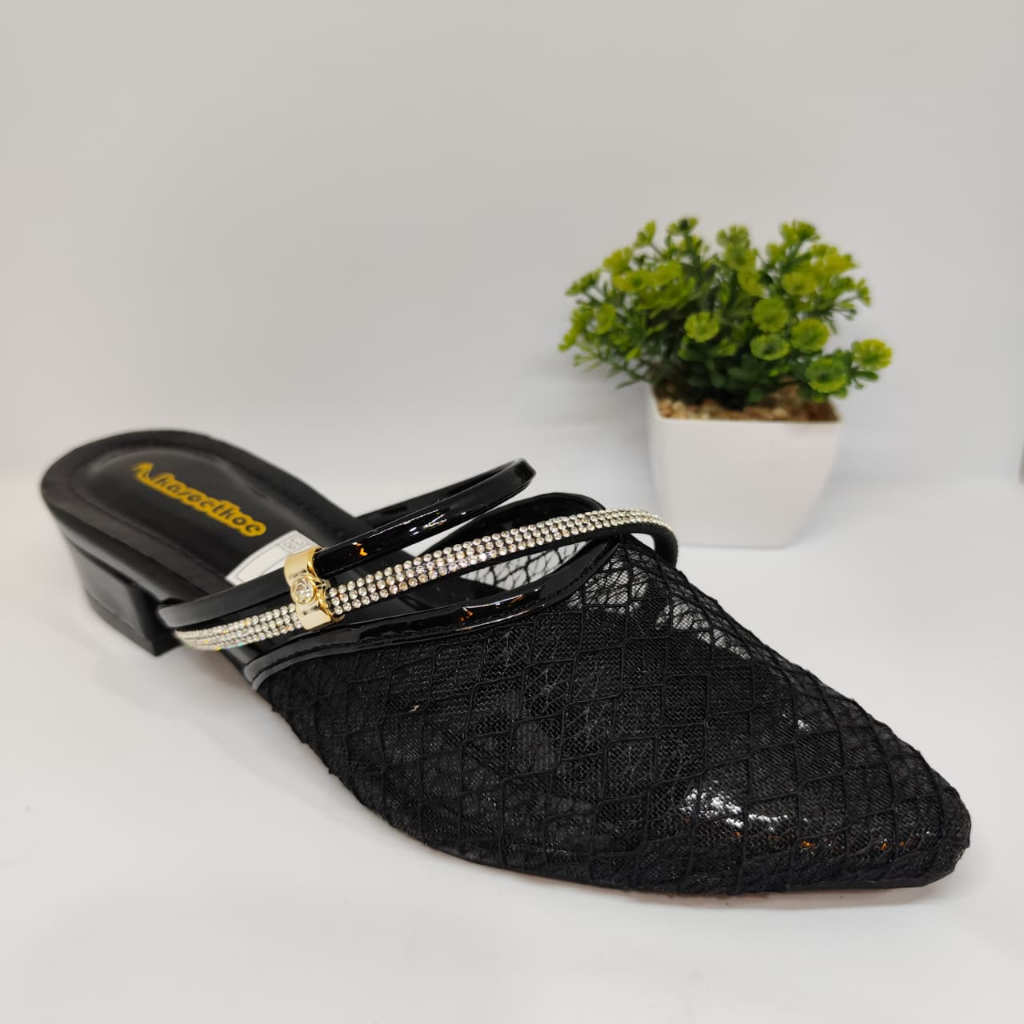 NewYordan Sepatu Wanita Kasoetkoe BR.43 Hitam | Mule Heels | Elegant & Party