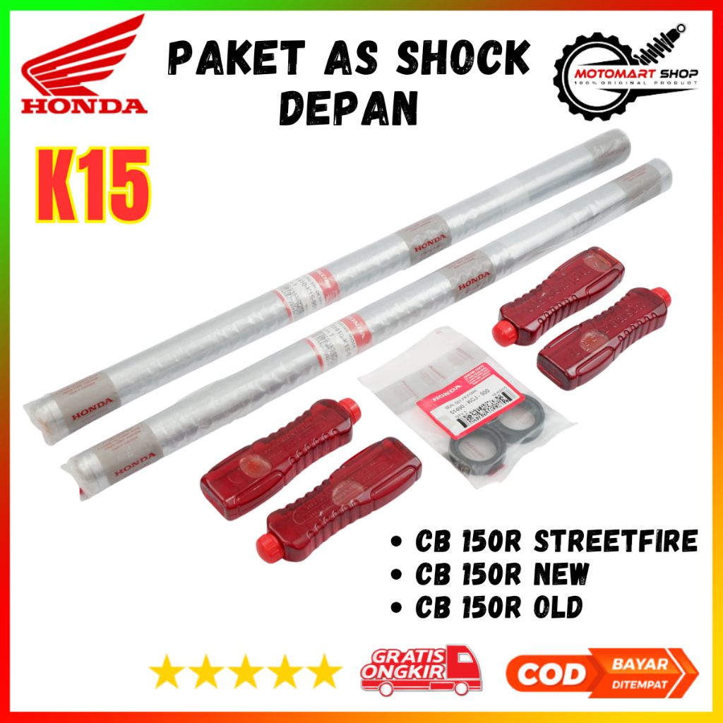 As Shock Depan CB150R Old / Paket As Shock Honda CB 150R Ori Premium - K15