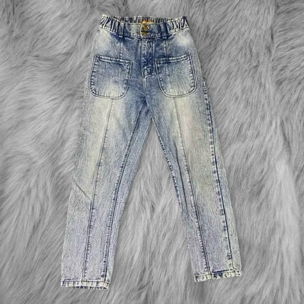 Ada Sama Buti Jeans Wanita Light Blue Ripped | High Waist (Preloved)
