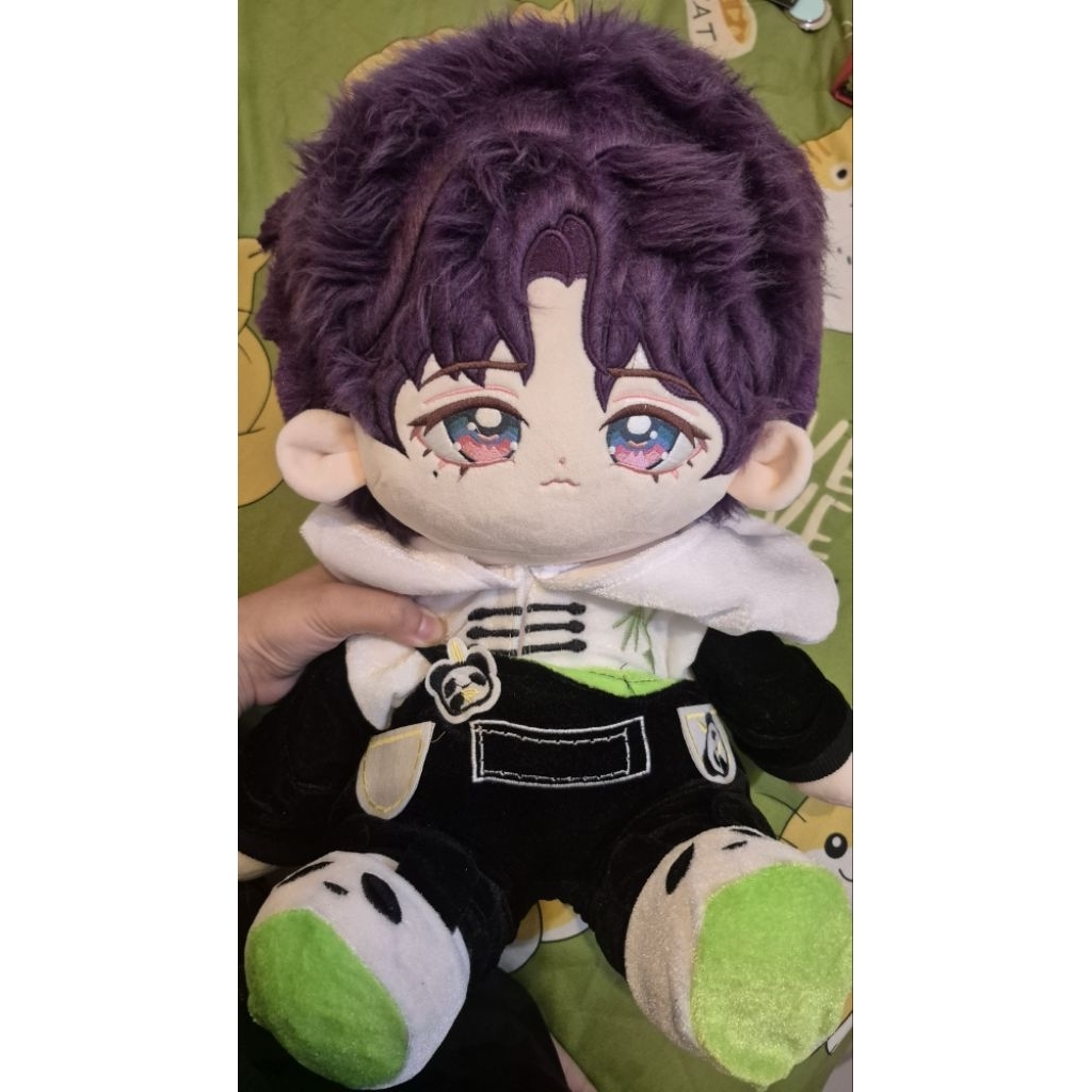 READY STOCK Boneka 40 cm Rafayel with Panda onesie + blusher love and deepspace lads ayel cotton dol