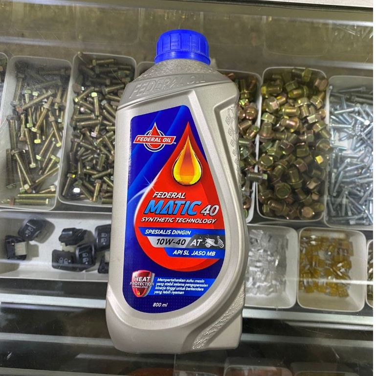 Sido Makmur – Oli Motor Federal Matic Gray 10W-30 0,8 Liter | Oli Motor Matic Beat Scoopy Vario NMAX