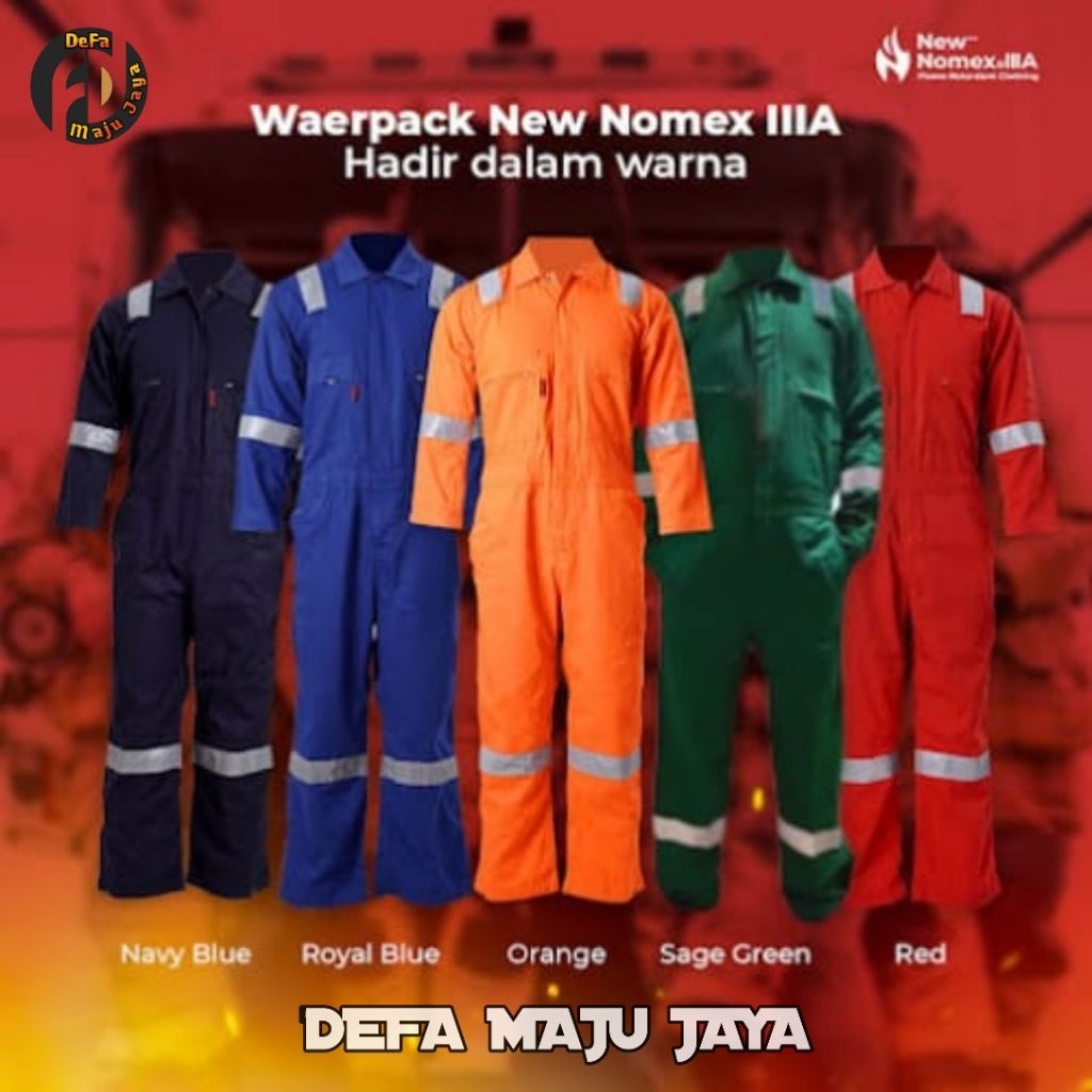 Wearpack Coverall Nomex 3A Tahan Api – Baju Safety Proyek & Pemadam Siap Pakai