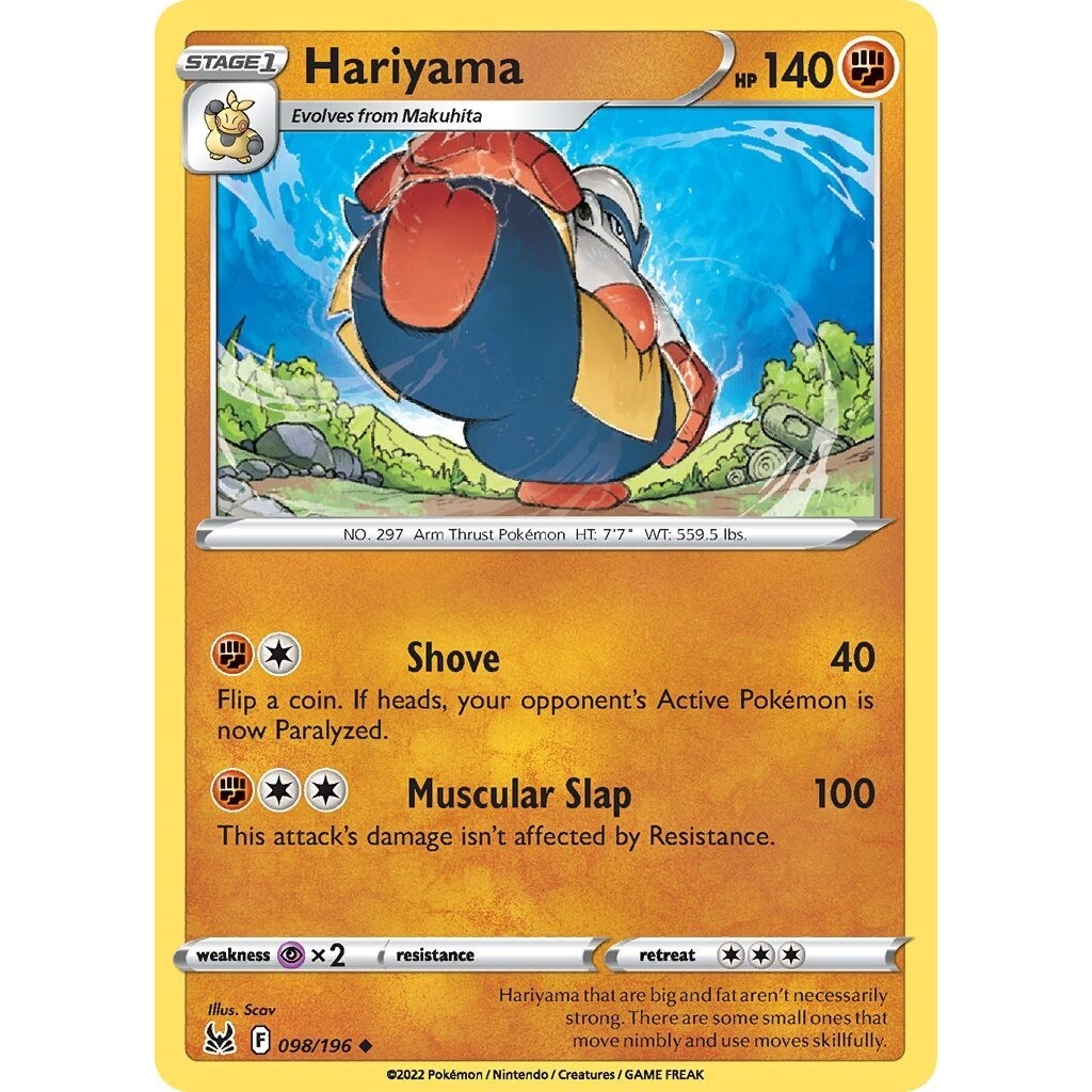 Tcg Pokemon 2022 Hariyama Common Log Eng