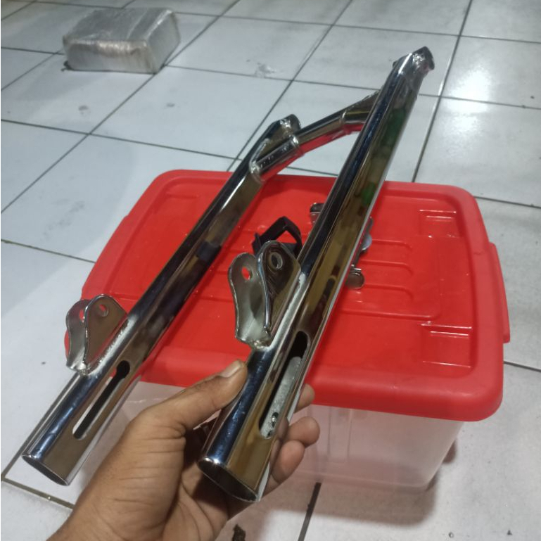 Swing arm Revo absolut suprafit model long(panjang 58cm,tebal 2,5mm) besi krom