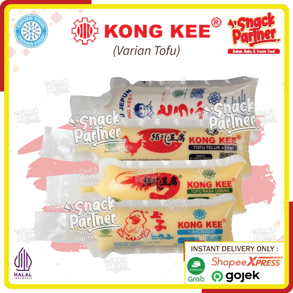 KONG KEE TOFU (PENGIRIMAN INSTANT ONLY) - Tahu Sutra Silken Egg Telur Ayam Udang Jepang Jepun Putih 
