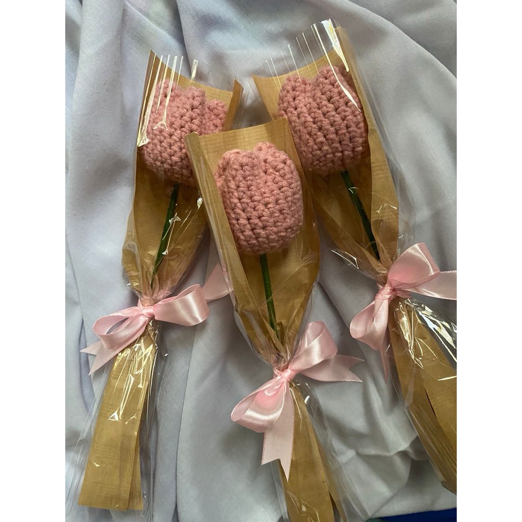 Bunga tulip rajut/Tulip flower crochet