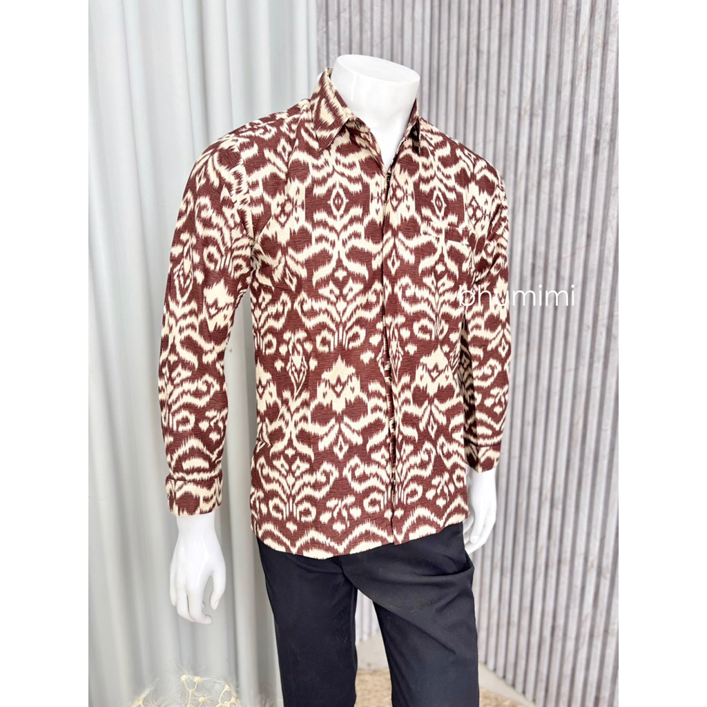 Kemeja Endek Lengan Panjang/ Endek Murah / Baju Endek / Endek Cowok