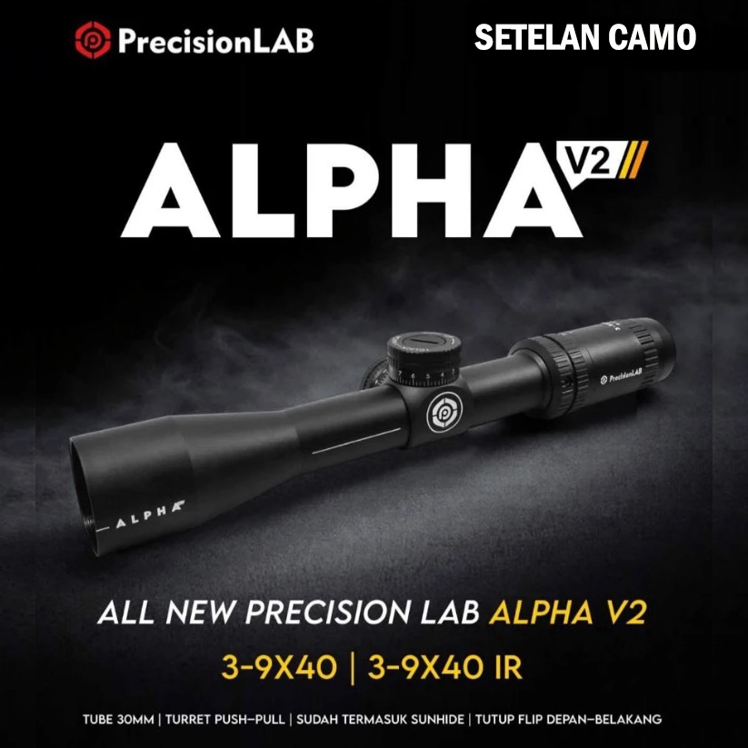 TELESKOP ALPHA PRECISION LAB V2 3-9X40 IR TUBE 30 / TELESKOP RETIKEL NYALA RGB (SC2547)