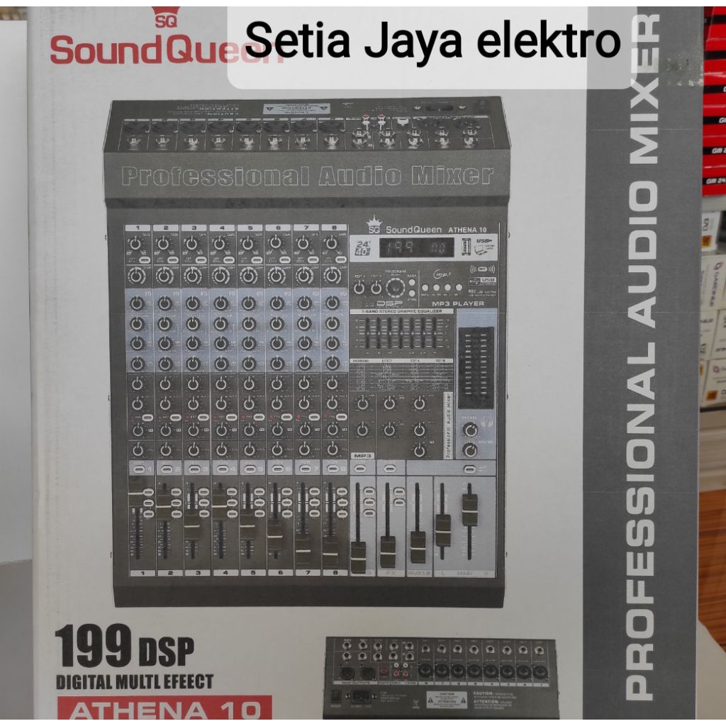 MIXER AUDIO SOUNDQUEEN ATHENA 10 MIXER 10CH ORIGINAL 199 DSP