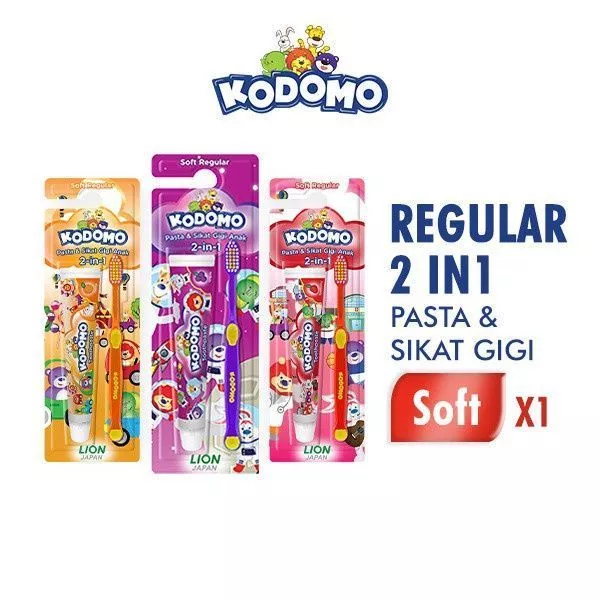 Paket Sikat & Pasta Gigi Anak | Kodomo Sikat Gigi Anak | Kodomo Kids Toothbrush | Kodomo Kids 2 in 1