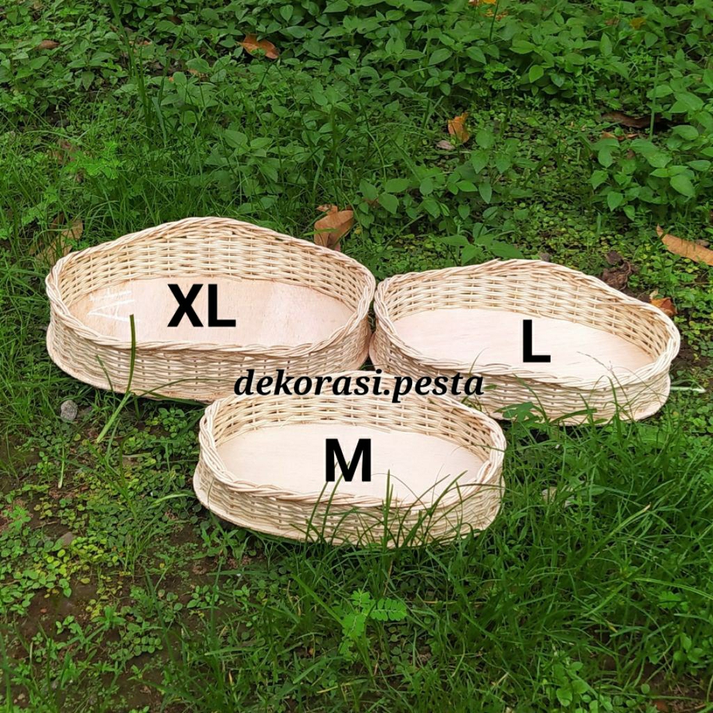 keranjang rotan oval