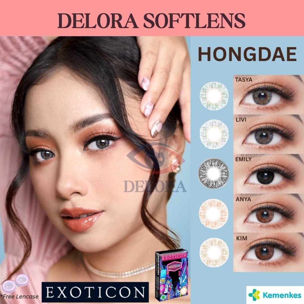 Hongdae Softlens Korea (0.00 s/d -6.00) Minus Soflen Natural 14.2mm Soflens 6 Bulan Softlen Grey Bla