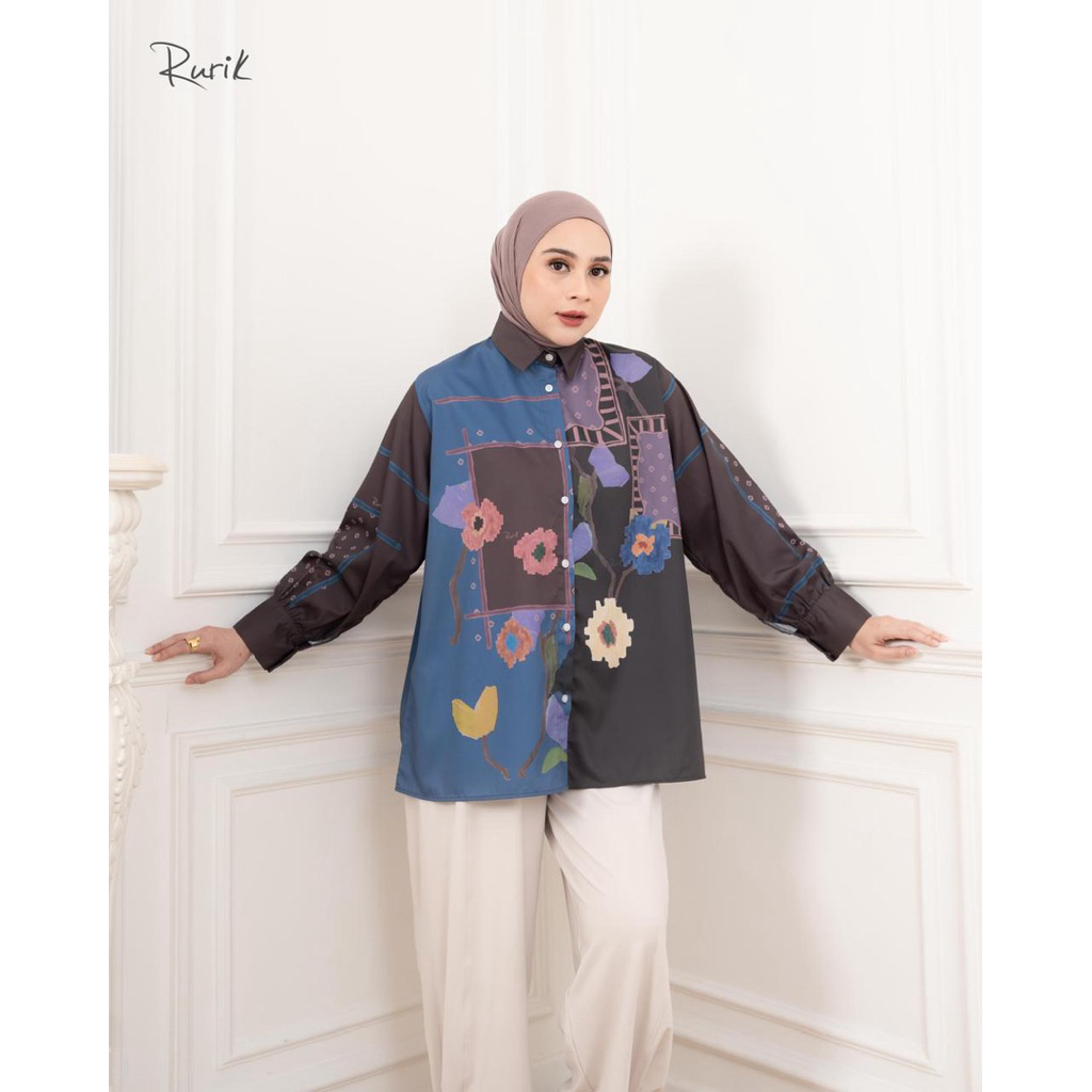 Rurik X Ira Nandha - Levaga Print Shirt - Atasan Wanita - Rurik Official