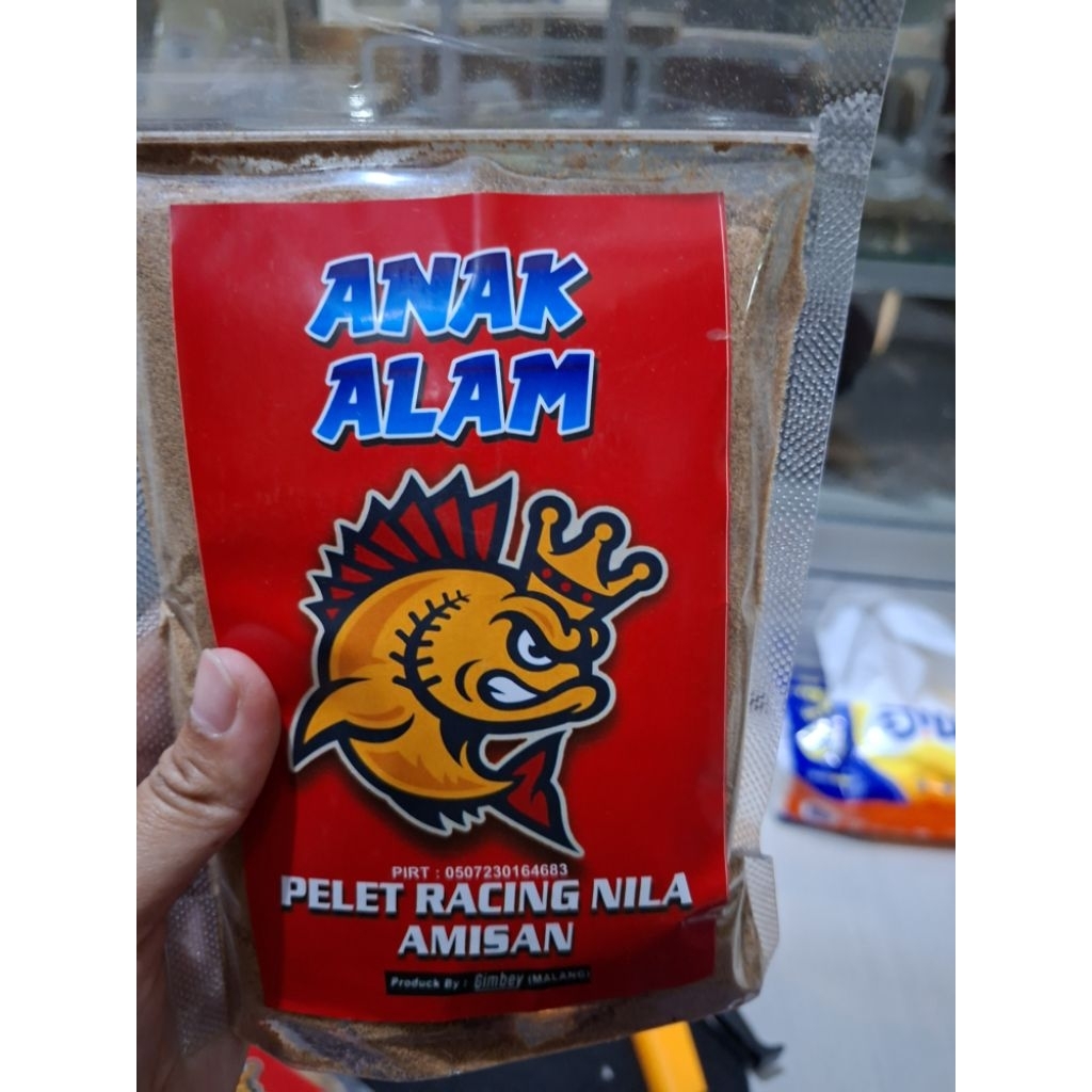 pelet ANAK ALAM racing nila amisan, pelet umpan pancing produk by gimbey