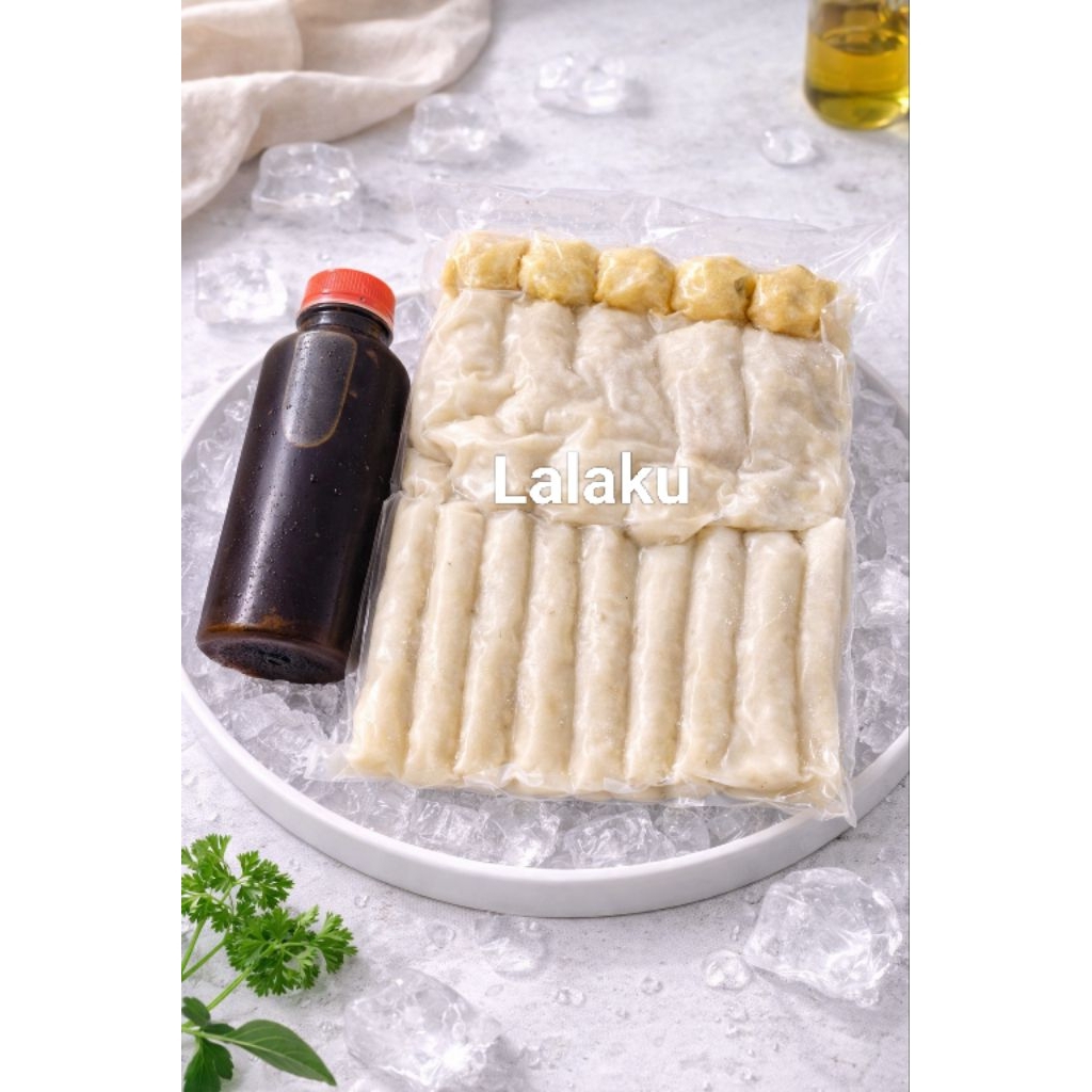 PEMPEK MIX TANPA KULIT ISI 50 PCS / PEMPEK LALAKU / PEMPEK  IKAN TENGGIRI