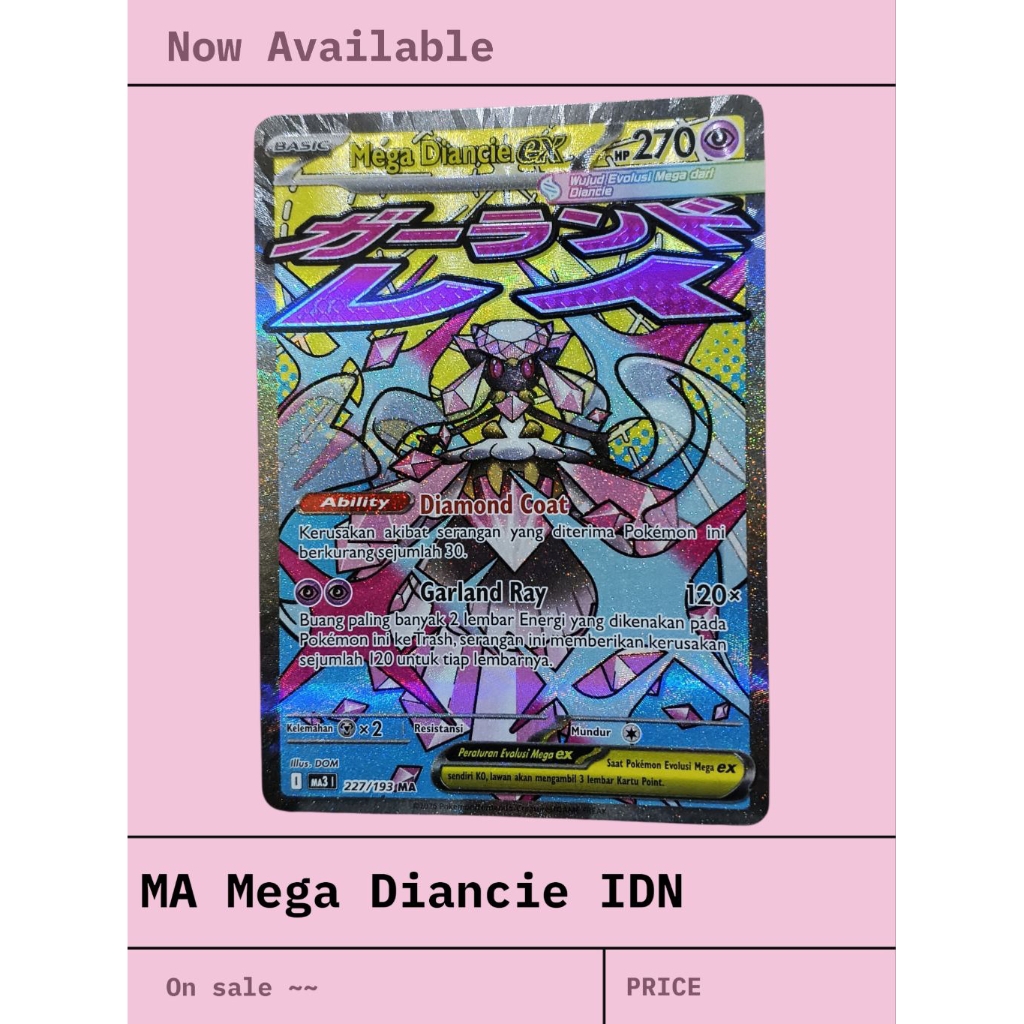 kartu pokemon MA Mega diancie IDN