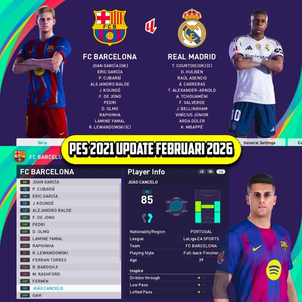 PATCH UPDATE FEBRUARI 2026 PES 2021 ORI STEAM