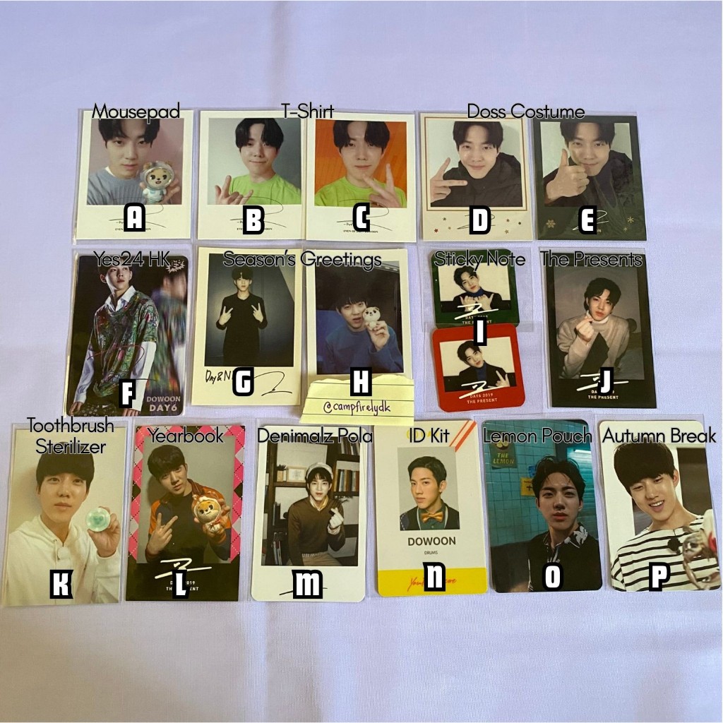 DAY6 Dowoon Photocard Event Winter Edition Youth Encore Merchandise