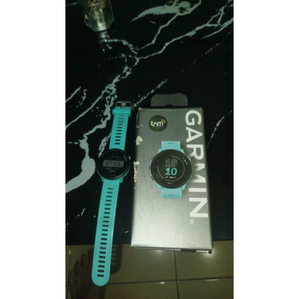 smartwatch GARMIN-BIRU MUDA(second)