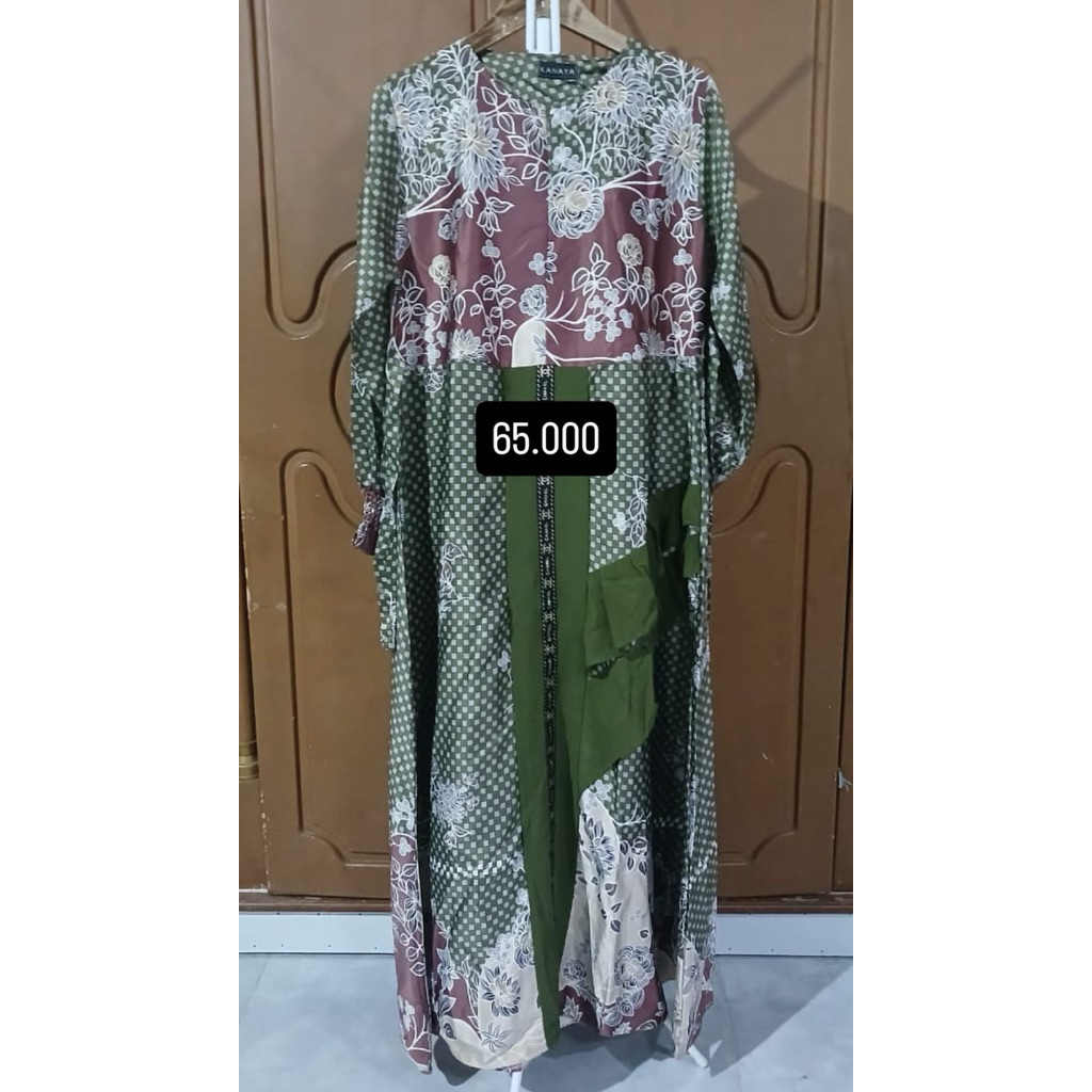 Gamis Satin Motif