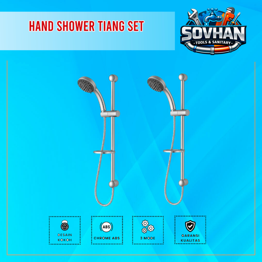 Hand Shower Tiang Set / Shower Mandi Standing Adjustable / Shower Set Kamar Mandi Lengkap