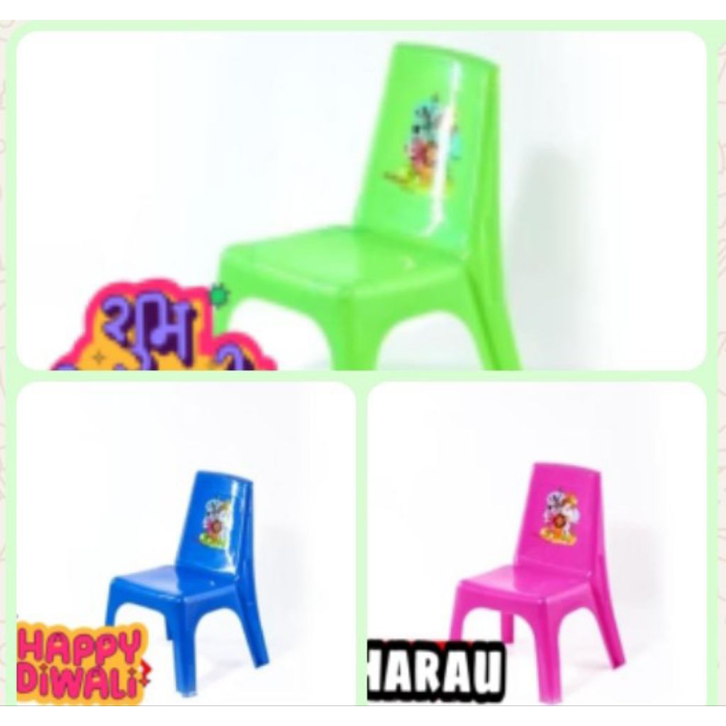 Kursi Anak Sandaran plastik Warna