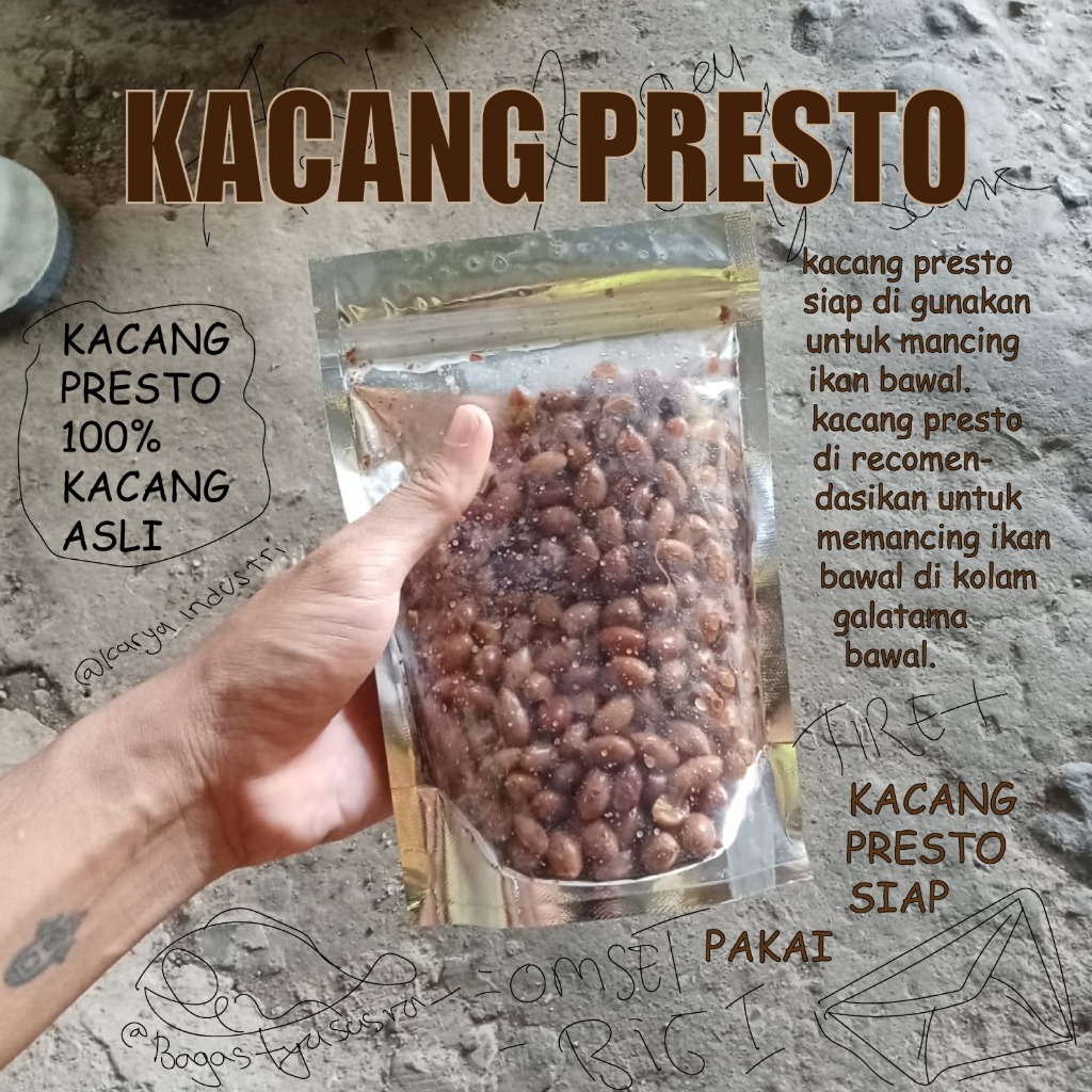 KACANG PRESTO UMPAN BAWAL GALATAMA
