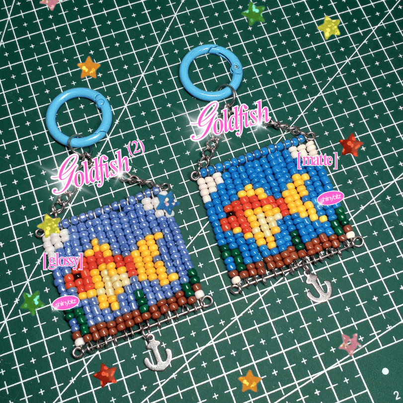 [shiinybitz] Beads Curtain Bag Charm | keychain | gantungan tas kunci manik | tomato goldfish jumino