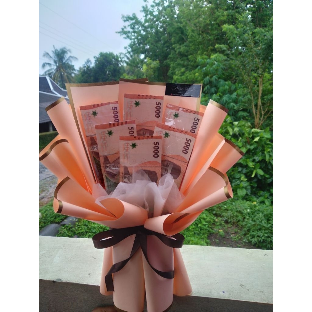 Buket uang 5 lembar | buket uang murah | buket uang 5 ribuan | buket murah