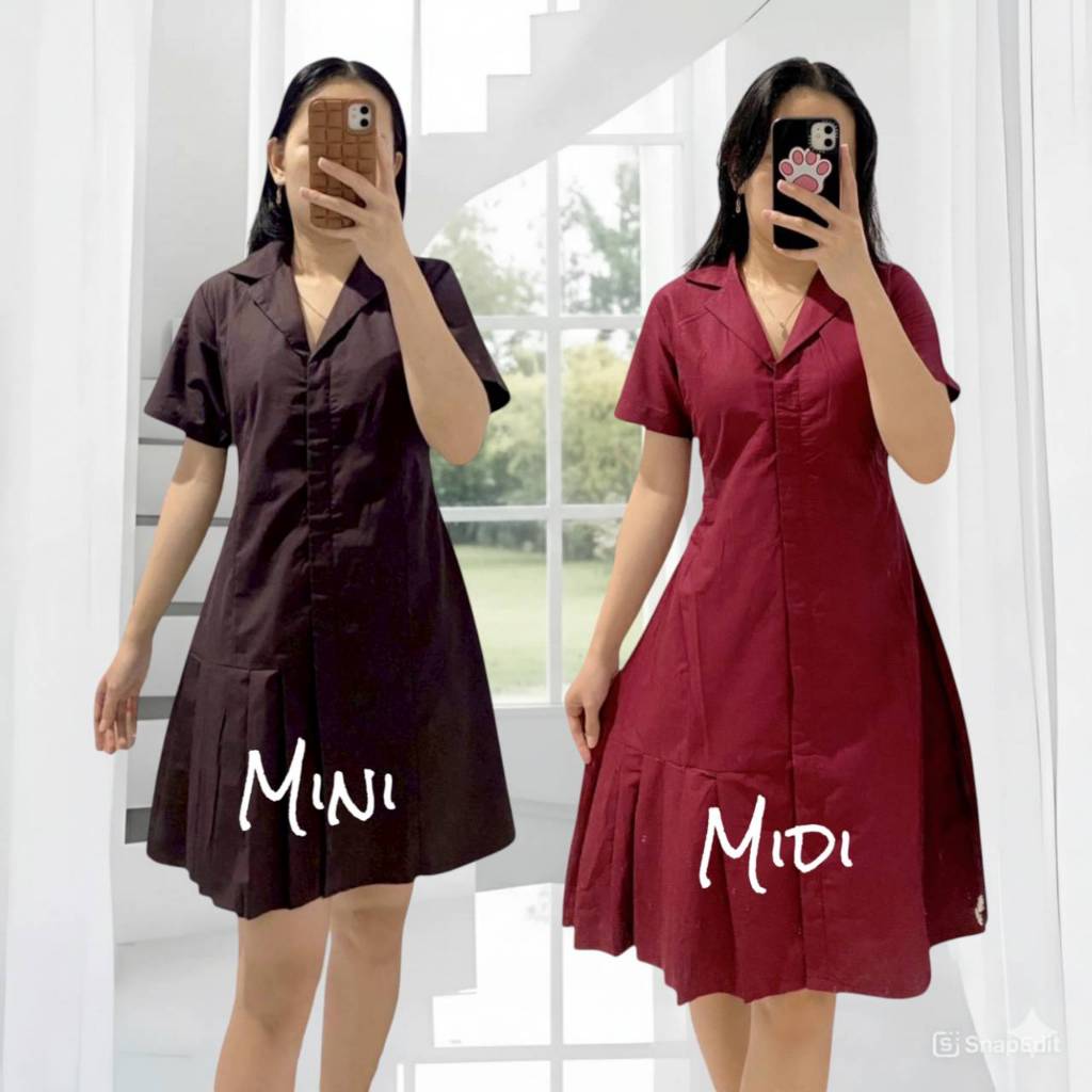 Devia Korean Mini Dress Wanita Casual Pantai | Daster Busui | Dress Pesta Kondangan Korea PREMIUM Ka