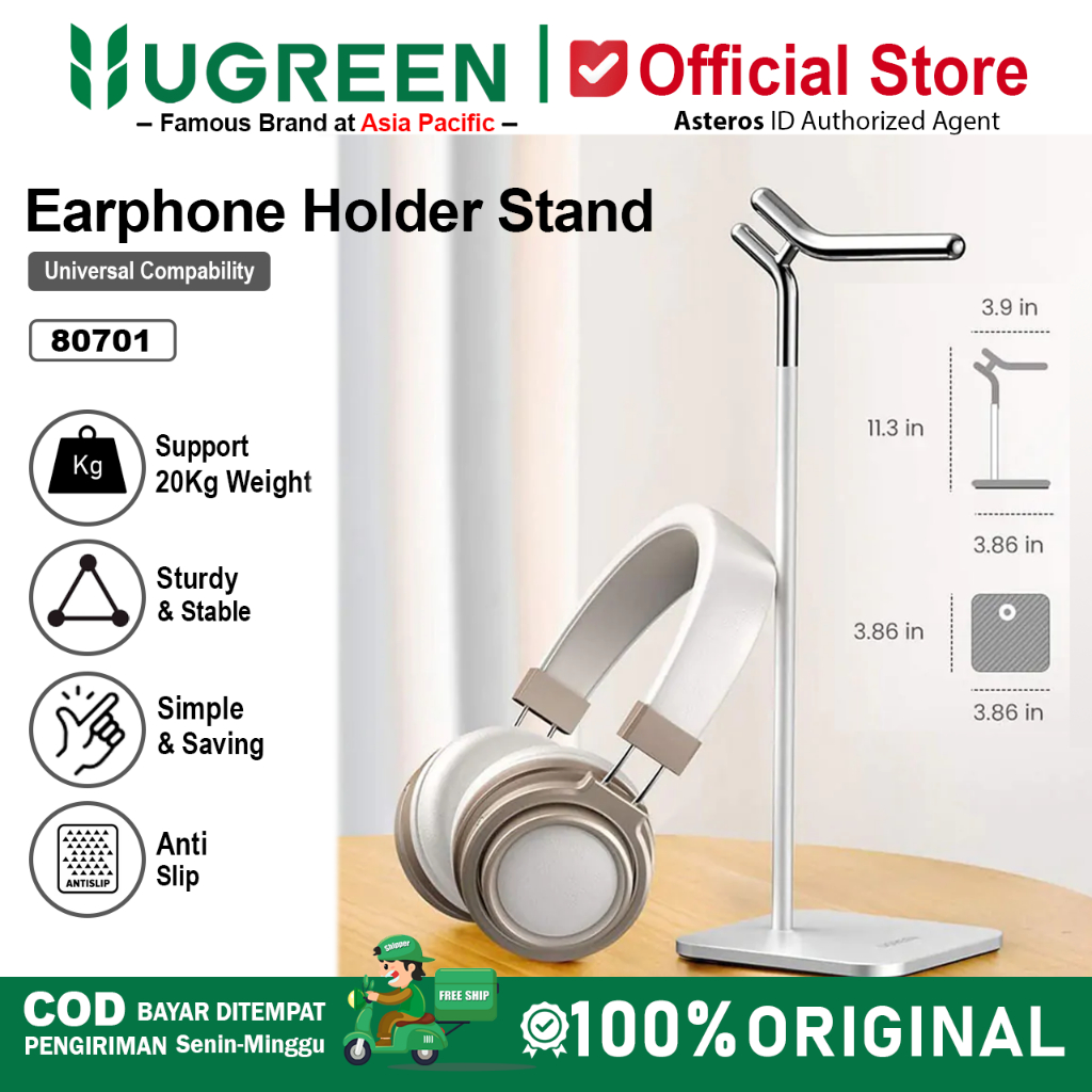 UGREEN Stand Holder Universal Hanger Tempat Gantungan Headphone 80701