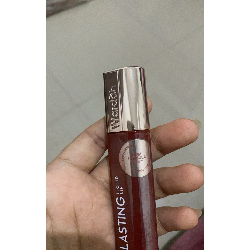 Wardah Glassting Liquid Lip Shade 06 Ruby Sparks - Prelove