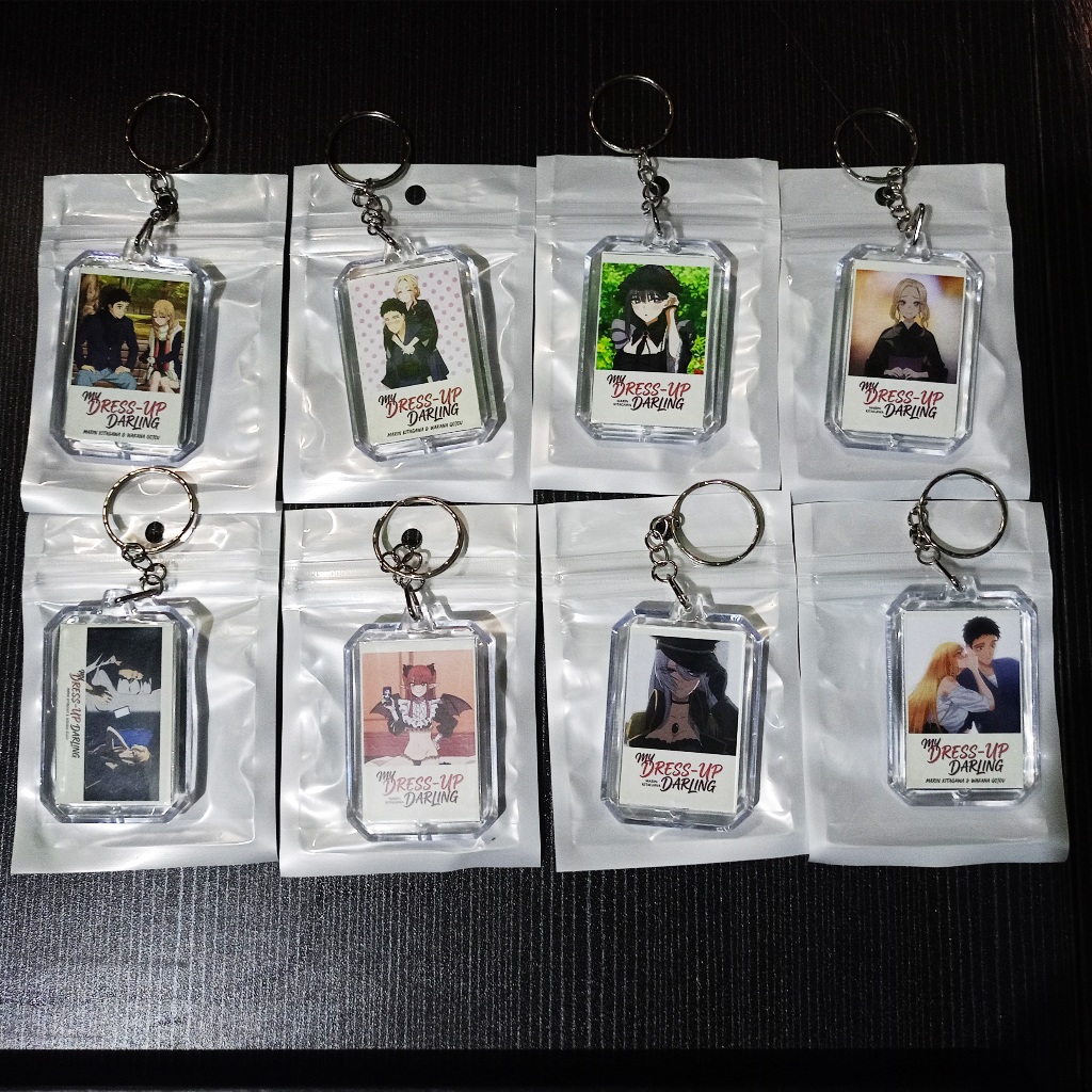 Gantungan Kunci Akrilik My Dress-Up Darling - Marin Kitagawa & Wakana Gojo - Model Kartu