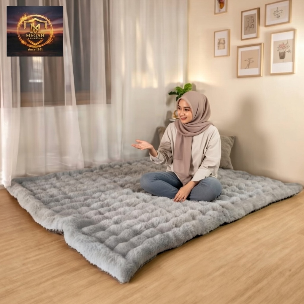 Kasur Bulu Gender Rasurf Tebal Bonus 2 Bantal || Kasur lantai || kasur empuk