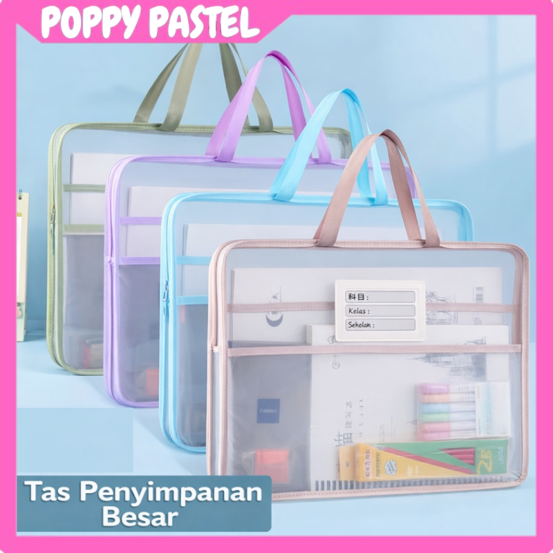 ST005 Tas Dokumen A4 Besar Map Dokumen File Folder Kapasitas Besar Tas Penyimpanan Serbaguna