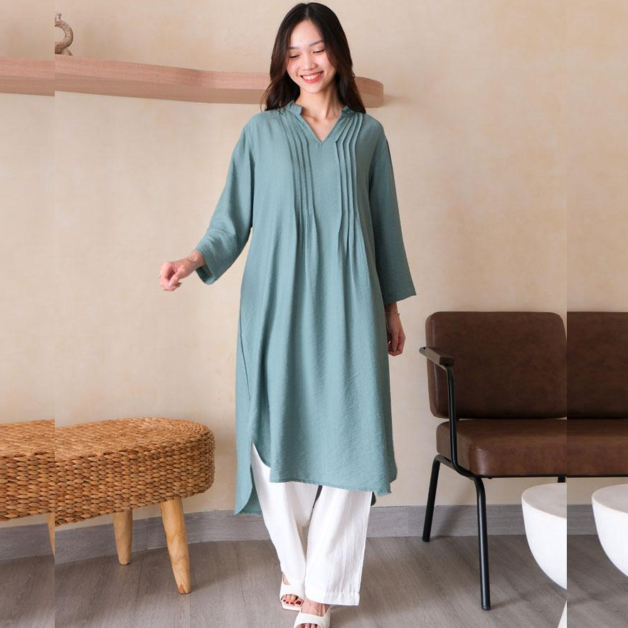 Meltrick - Alya Tunic Raya Signature tunik atasan wanita muslim Rayon