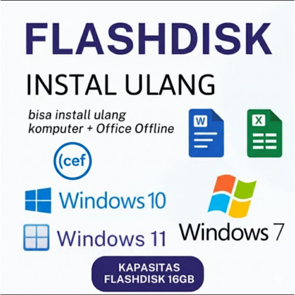 flashdisk bootable windows 11 10 7 flashdisk install ulang plus office