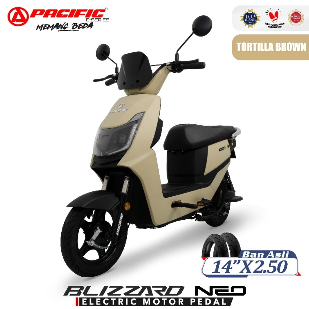 Elektric Bike Sepeda Listrik E Moped PACIFIC BLIZARD NEO Rem tromol Motor power up to 850 W