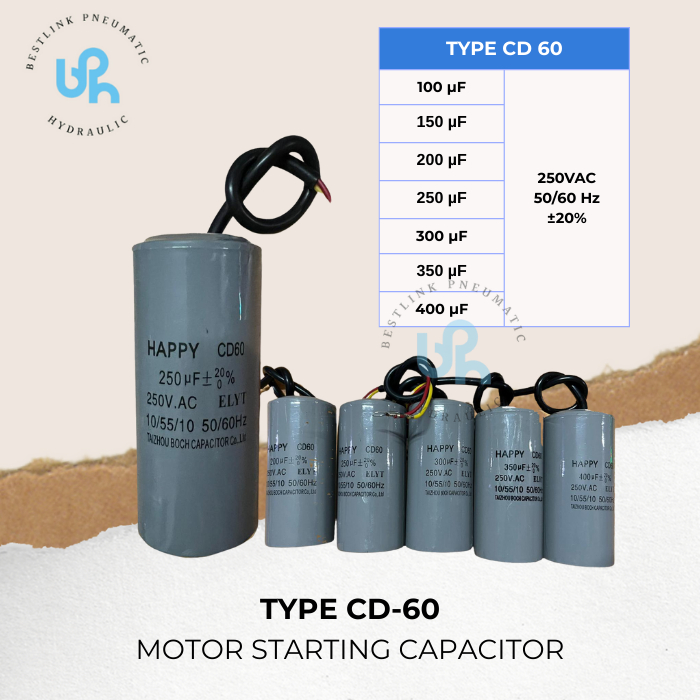 Motor Starting Capacitor CD-60 / kapasitor motor starting CD60 / Dinamo Motor CD 60