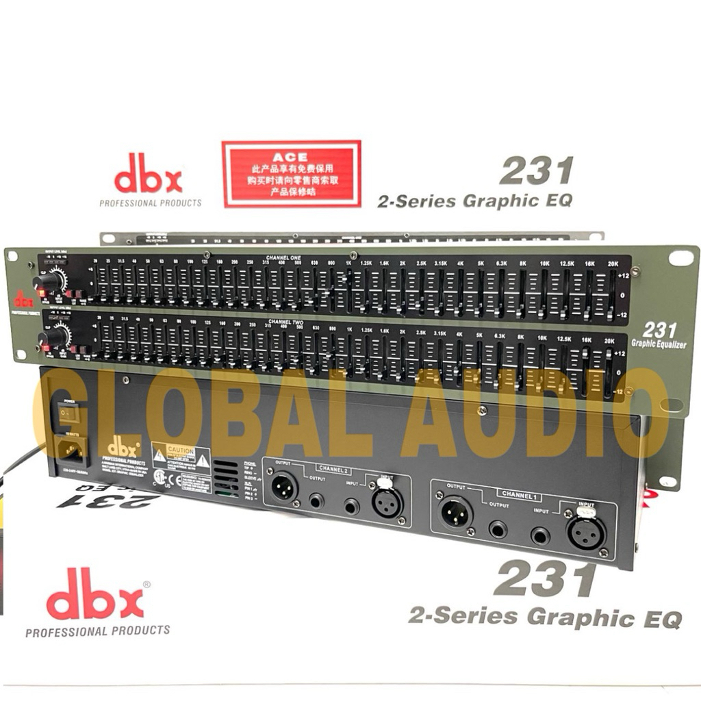 EQ Equaliser Dbx 231 2-Series Graphic EQ Equalizer DBX231 Bagus Murah ( Bisa COD )