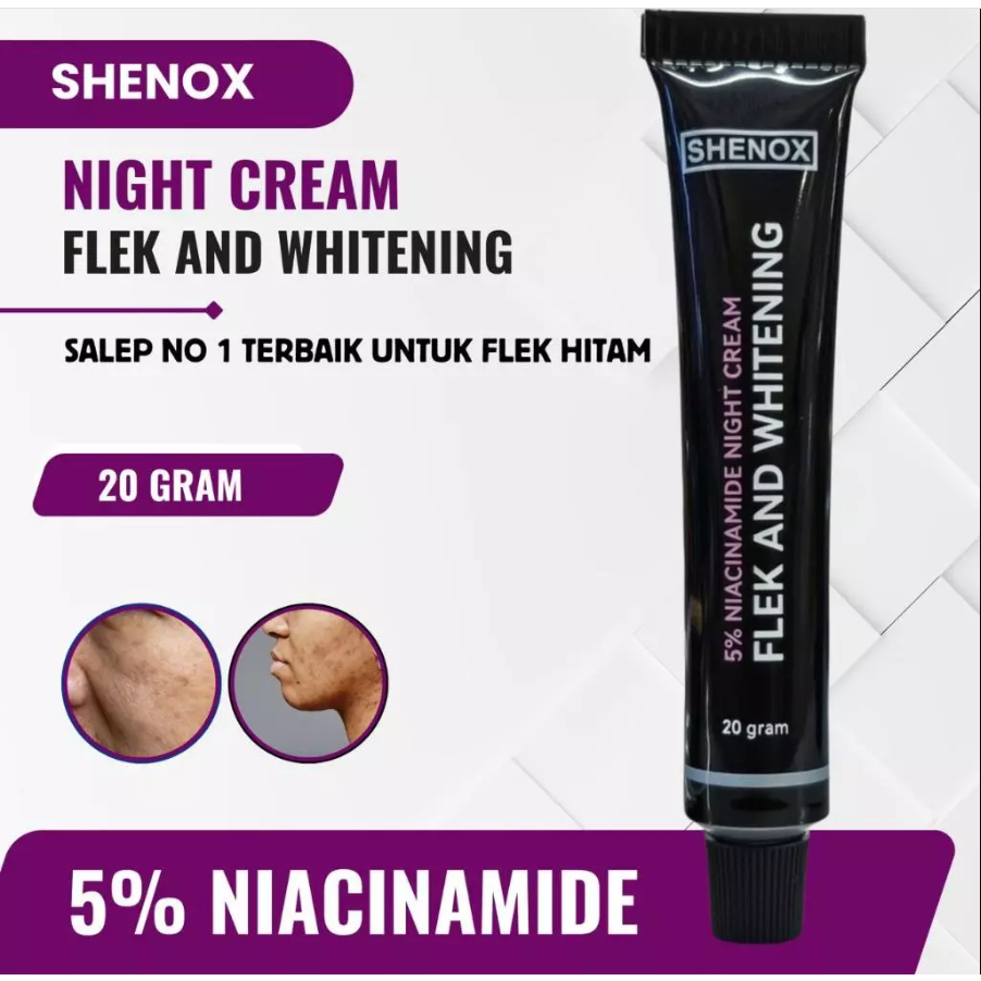 Shenox Salep Flek Night Whitening 20 g BPOM | Salep Malam Flek Hitam