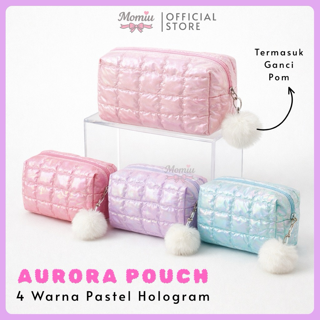 MOMIU - Aurora Pouch Makeup Tas Kosmetik Mini Travel Puffy Pillow Pouch Waterproof skincare hampers